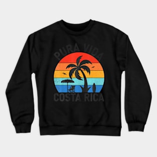 Pura Vida Beach Costa Rica Sunset Beach Surf Summer Crewneck Sweatshirt